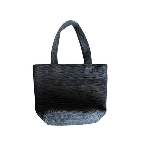 ERIC JAVITS Natural Raffia Squishee VTG Shoulder Handbag Tote Comfy Straps Tan - Picture 4 of 8